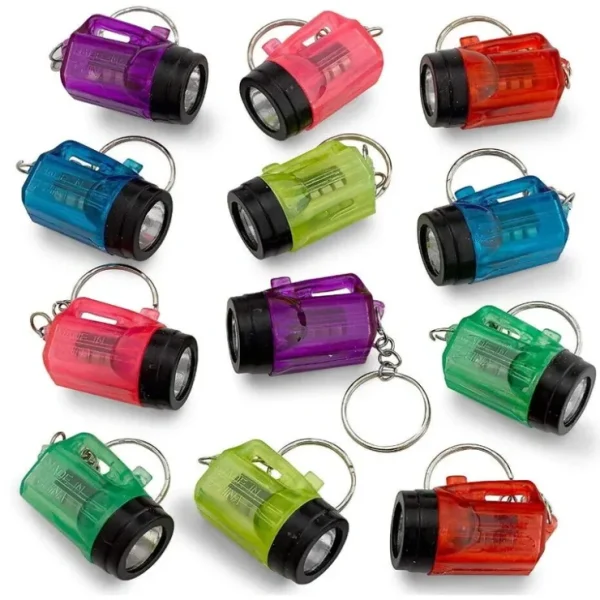 Cheap 144 Flashlight Keychains - Fun Novelty Party Favor Gifts (wholeale 12 dozen) - Miniature Marvels: Airplane Models & Painted Dice Egpull