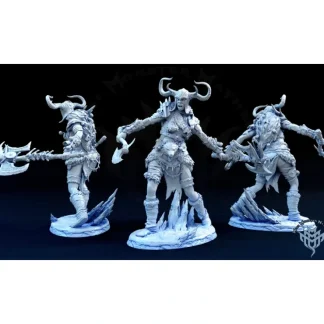 Hot Frost Giant Female - Miniature Marvels: Airplane Models & Painted Dice Miniature