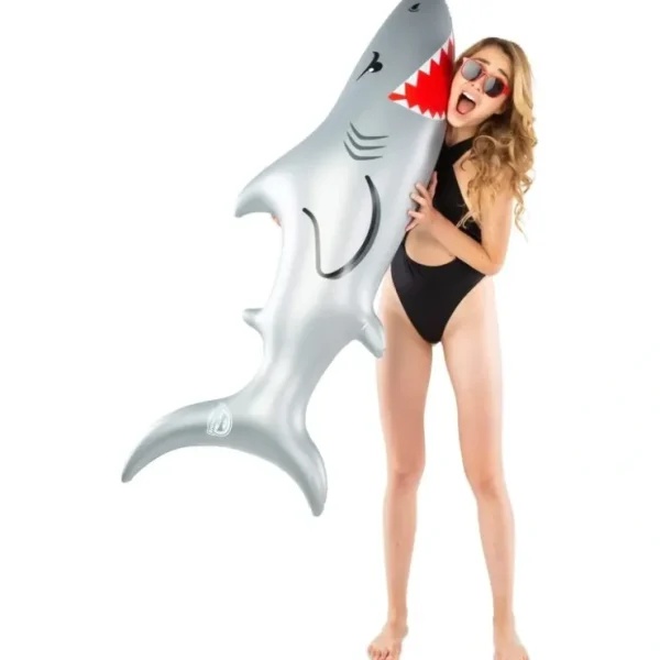 Fashion 5 FT SHARK Jaws Inflatable Noodle Swimming Pool Float Inflate Toy - BigMouth Inc - Miniature Marvels: Airplane Models & Painted Dice Egpull