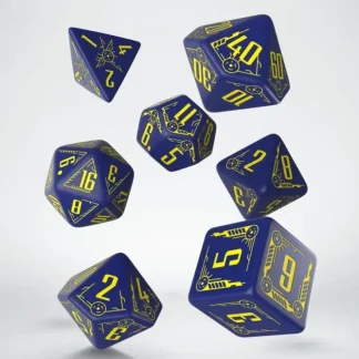 Discount Galactic Navy & Yellow Dice Set (7) QWS SGAL45 - Miniature Marvels: Airplane Models & Painted Dice Dice