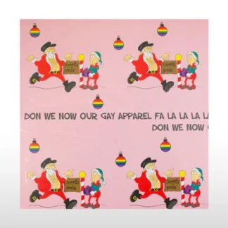 Best Sale GAY SANTA Christmas Wrapping Paper Gift Wrap - Don we now our gay apparel - Miniature Marvels: Airplane Models & Painted Dice Egpull