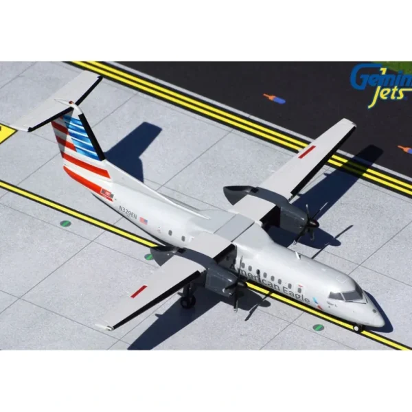 Gemini Jets G2AAL853 1:200 American Airlines Bombardier Dash 8-300 - Miniature Marvels: Airplane Models & Painted Dice* Airplane Model