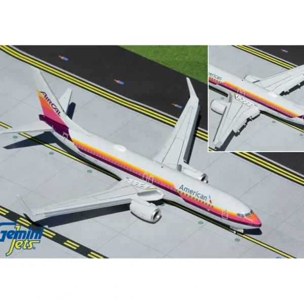 Gemini Jets G2AAL474F 1:200 American-AirCal Boeing 737-800 (Flaps Down) - Miniature Marvels: Airplane Models & Painted Dice* Airplane Model