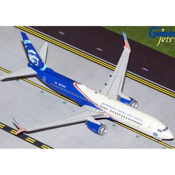 Gemini Jets G2ASA1138 1:200 Alaska Airlines Boeing 737-800 - Miniature Marvels: Airplane Models & Painted Dice* Airplane Model