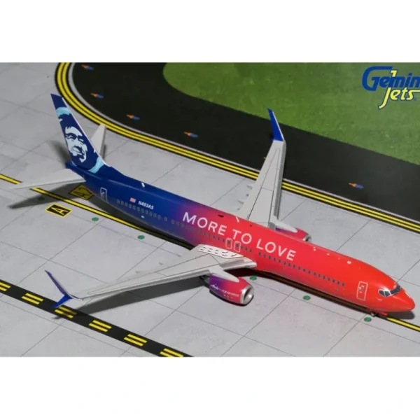 Gemini Jets G2ASA696 1:200 Alaska Airlines Boeing 737-900ER "More to Love" N493AS - Miniature Marvels: Airplane Models & Painted Dice* Airplane Model
