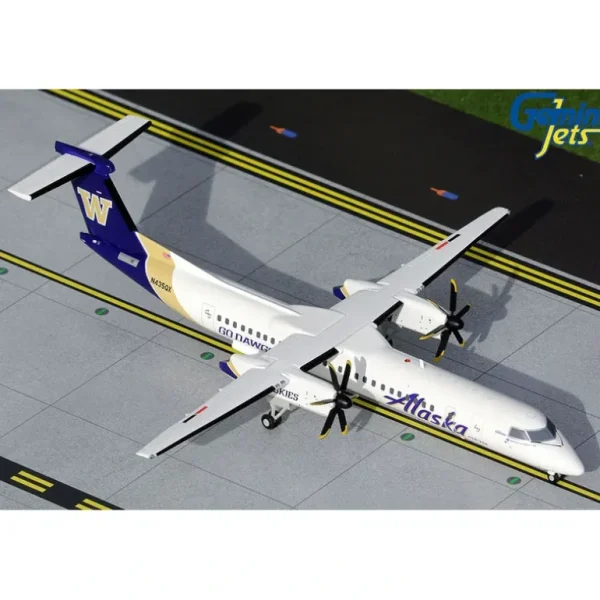 Gemini Jets G2ASA1017 1:200 Alaska Airlines Dash 8 Q-400 - Miniature Marvels: Airplane Models & Painted Dice* Airplane Model