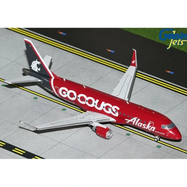 Gemini Jets G2ASA1286 1:200 Alaska Airlines/Horizon Air E175LR N661QX Washington State Univ. Go Cougs - Miniature Marvels: Airplane Models & Painted Dice* Airplane Model