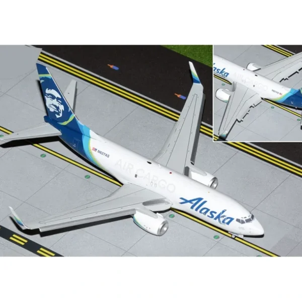 Gemini Jets G2ASA1019F 1:200 Alaska Air Cargo Boeing 737-700W(BDSF) (Flaps Down) - Miniature Marvels: Airplane Models & Painted Dice* Airplane Model