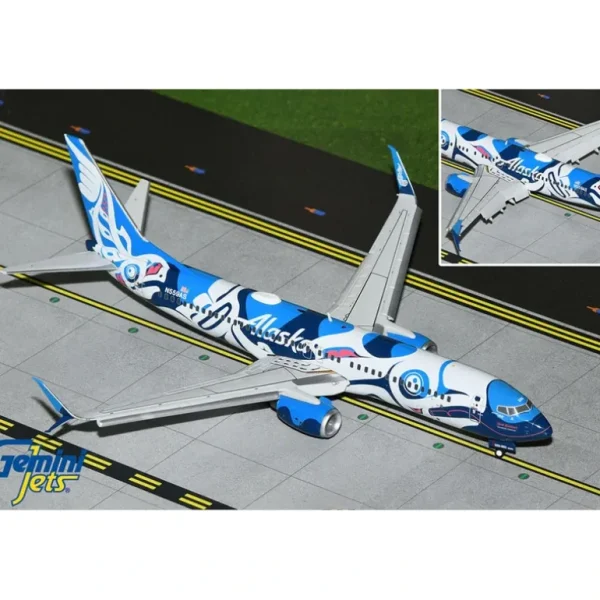 Gemini Jets G2ASA1246F 1:200 Alaska Boeing 737-800 "Xaat Kwaani" (Flaps Down) - Miniature Marvels: Airplane Models & Painted Dice* Airplane Model