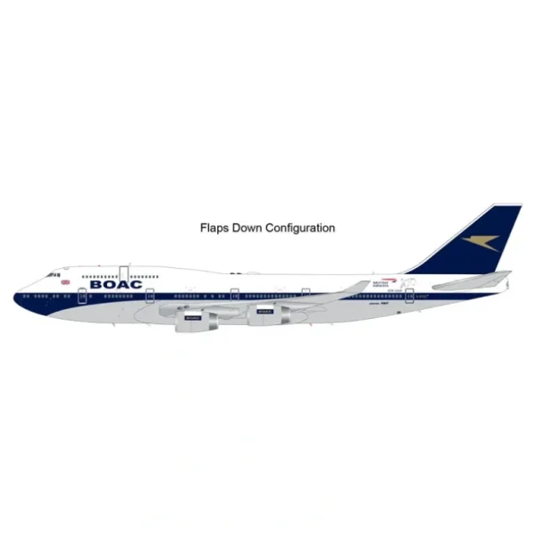 Gemini Jets G2BAW834F 1:200 British Airways Boeing 747-400 BOAC (Flaps Down) - Miniature Marvels: Airplane Models & Painted Dice* Airplane Model
