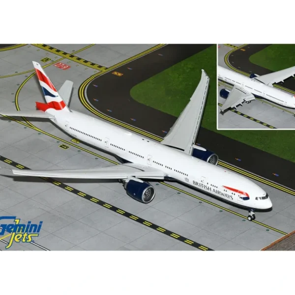 Gemini Jets G2BAW1131F 1:200 British Airways Boeing 777-300ER G-STBH (Flaps Down) - Miniature Marvels: Airplane Models & Painted Dice* Airplane Model