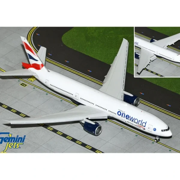 Gemini Jets G2BAW1226F 1:200 British airways Boeing 777-200ER "OneWorld" (Flaps Down) - Miniature Marvels: Airplane Models & Painted Dice* Airplane Model