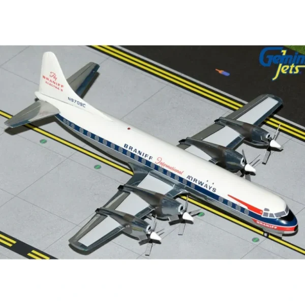 Gemini Jets G2BNF1027 1:200 Braniff Airways Lockheed L-188 Electra - Miniature Marvels: Airplane Models & Painted Dice* Airplane Model