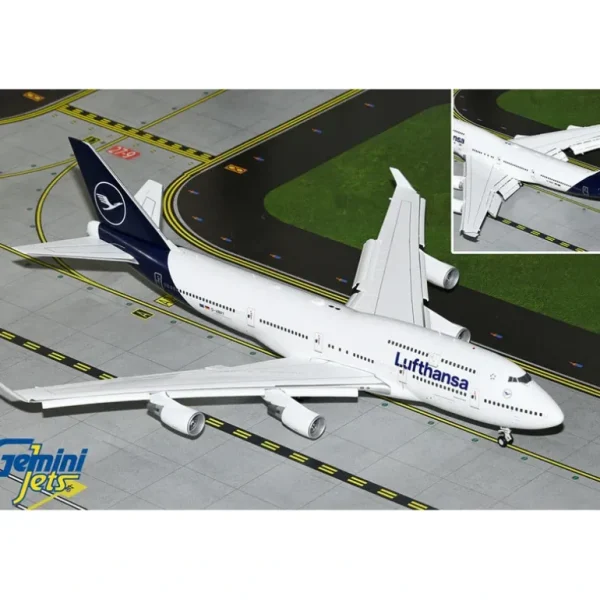 Gemini Jets G2DLH1241F 1:200 Lufthansa Boeing 747-400 D-ABVY (Flaps Down) - Miniature Marvels: Airplane Models & Painted Dice* Airplane Model