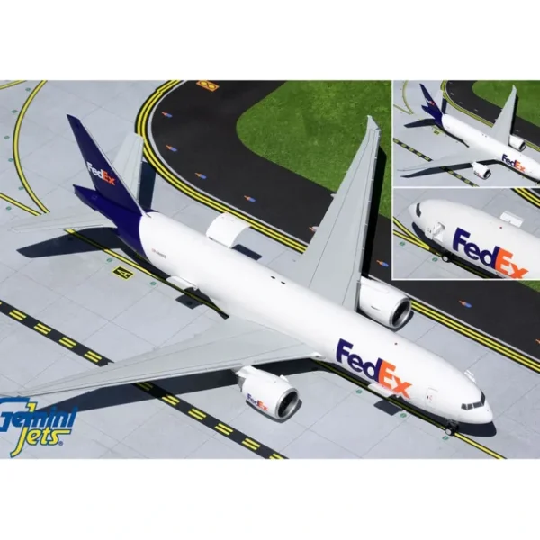 Gemini Jets G2FDX951 1:200 FedEx Boeing 777LRF (Interactive) - Miniature Marvels: Airplane Models & Painted Dice* Airplane Model