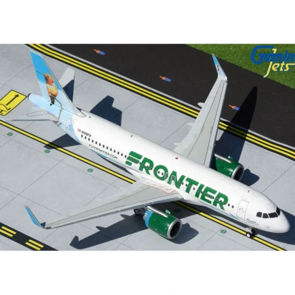 Gemini Jets G2FFT897 1:200 Frontier Airlines Airbus A320neo "Flower the Hummingbird" - Miniature Marvels: Airplane Models & Painted Dice* Airplane Model