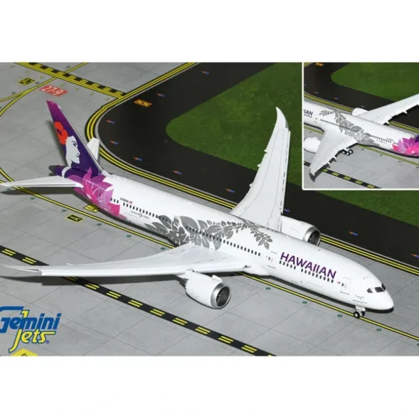 Gemini Jets G2HAL1051F 1:200 Hawaiian Airlines Boeing 787-9 N780HA (Flaps Down) - Miniature Marvels: Airplane Models & Painted Dice* Airplane Model