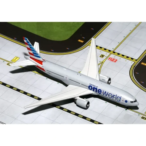 Gemini Jets GJAAL1362 1:400 American Airlines Boeing 777-200ER N796AN "One World" - Miniature Marvels: Airplane Models & Painted Dice* Airplane Model