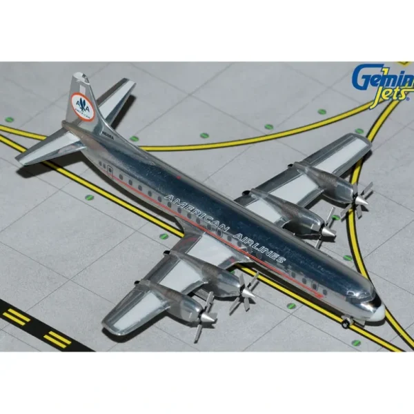 Gemini Jets GJAAL1718 1:400 American Airlines Lockheed L-188 Electra - Miniature Marvels: Airplane Models & Painted Dice* Airplane Model