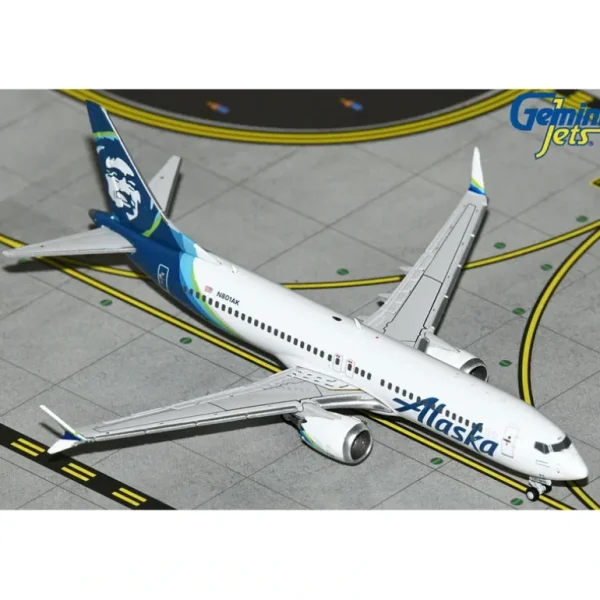 Gemini Jets GJASA2273 1:400 Alaska Airlines B737 MAX 8 N801AK - Miniature Marvels: Airplane Models & Painted Dice* Airplane Model