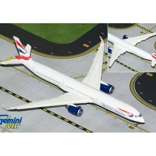 Gemini Jets GJBAW2111F 1:400 British Airways Airbus A350-1000 (Flaps Down) - Miniature Marvels: Airplane Models & Painted Dice* Airplane Model