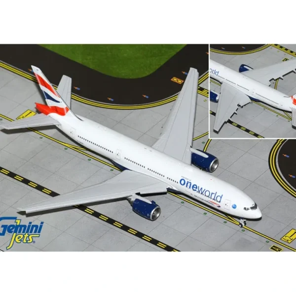 Gemini Jets GJBAW2194F 1:400 British Airways Boeing 777-200ER "Oneworld" (Flaps Down) - Miniature Marvels: Airplane Models & Painted Dice* Airplane Model