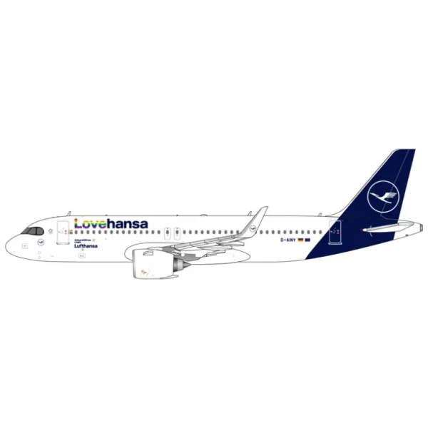 Gemini Jets GJDLH2168 1:400 Lufthansa Airbus A320Neo 'Lovehansa" - Miniature Marvels: Airplane Models & Painted Dice* Airplane Model