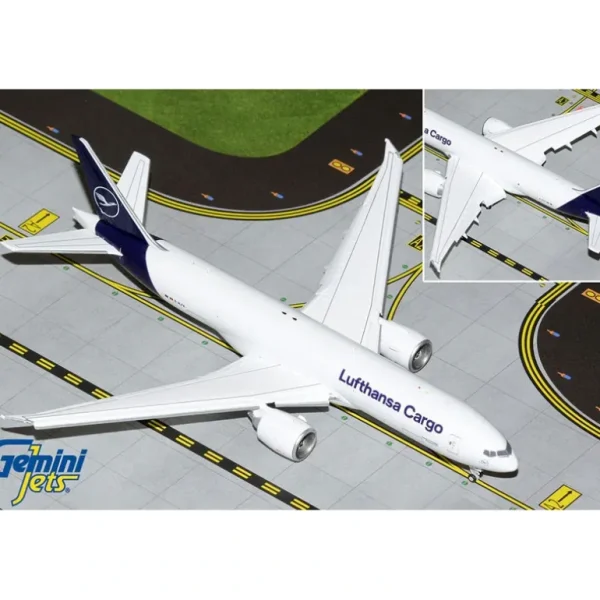 Gemini Jets GJDLH2126F 1:400 Lufthansa Boeing 777F (Flaps Down) - Miniature Marvels: Airplane Models & Painted Dice* Airplane Model