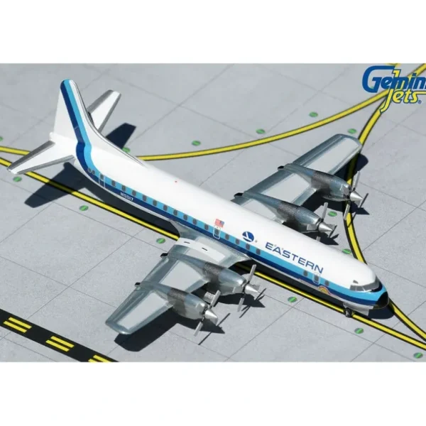 Gemini Jets GJEAL373 1:400 Eastern Airlines Lockheed L-188 Electra (Polished Belly) - Miniature Marvels: Airplane Models & Painted Dice* Airplane Model