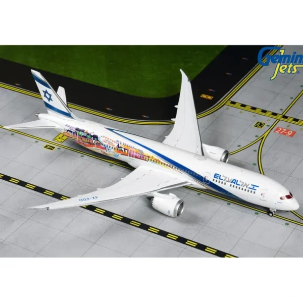 Gemini Jets GJELY1882 1:400 El Al Boeing 787-9 4X-EDD "Las Vegas/San Francisco" - Miniature Marvels: Airplane Models & Painted Dice* Airplane Model