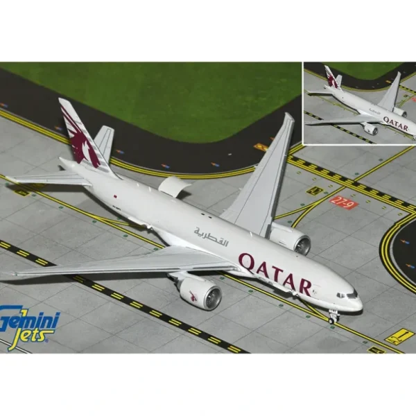 Gemini Jets GJQAC2145 1:400 Qatar Airways Cargo B777-200LRF A7-BFT (Interactive Series) - Miniature Marvels: Airplane Models & Painted Dice* Airplane Model