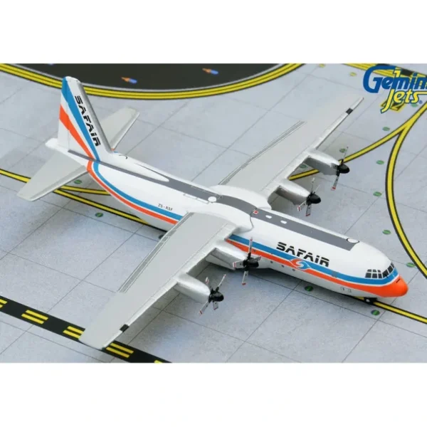Gemini Jets GJSFR1248 1:400 Safair Lockheed L-100-30 - Miniature Marvels: Airplane Models & Painted Dice* Airplane Model