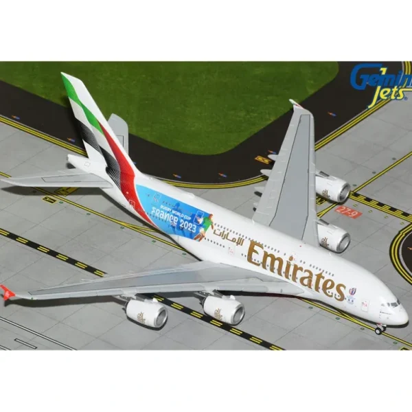 Gemini Jets GJUAE2242 1:400 Emirates Airbus A380 A6-EOE Rugby World Cup 2023 - Miniature Marvels: Airplane Models & Painted Dice* Airplane Model