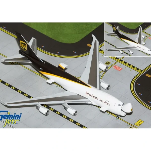 Gemini Jets GJUPS2081 1:400 UPS Boeing 747-400F - Miniature Marvels: Airplane Models & Painted Dice* Airplane Model