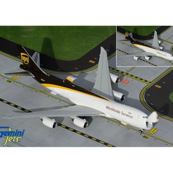 Gemini Jets GJUPS2005 1:400 UPS Boeing 747-8F (Interactive) - Miniature Marvels: Airplane Models & Painted Dice* Airplane Model