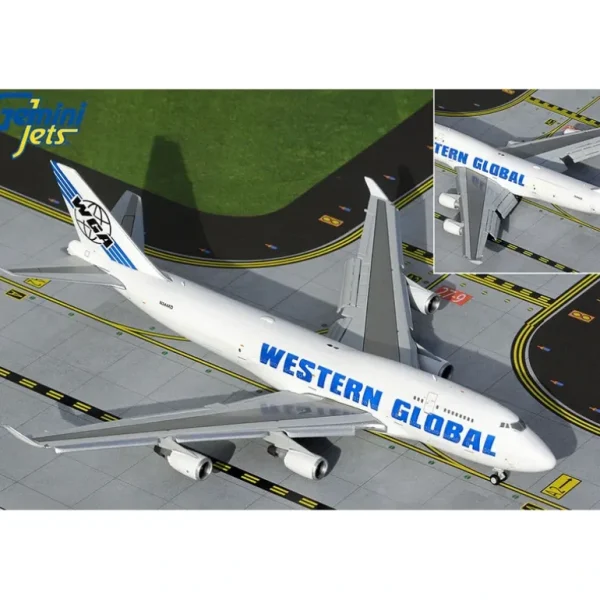 Gemini Jets GJWGN2015F 1:400 Western Global Airlines 747-400F (Flaps Down) - Miniature Marvels: Airplane Models & Painted Dice* Airplane Model