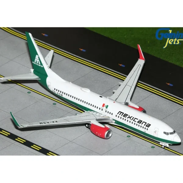 Gemini Jets G2MXA1303 1:200 Mexicana Boeing 737-800W XA-ASM - Miniature Marvels: Airplane Models & Painted Dice* Airplane Model