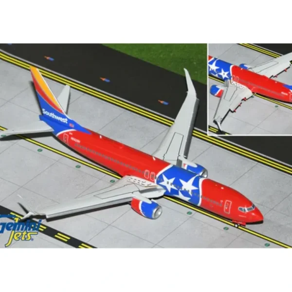Gemini Jets G2SWA1011F 1:200 Southwest 737-800 "Tennessee One" (Flaps Down) - Miniature Marvels: Airplane Models & Painted Dice* Airplane Model