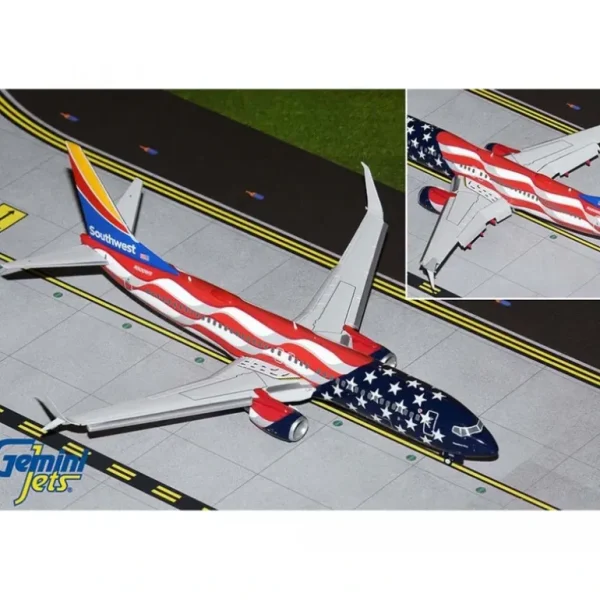 Gemini Jets G2SWA1042F 1:200 Southwest Boeing 737-800 Freedom One (Flaps Down) - Miniature Marvels: Airplane Models & Painted Dice* Airplane Model