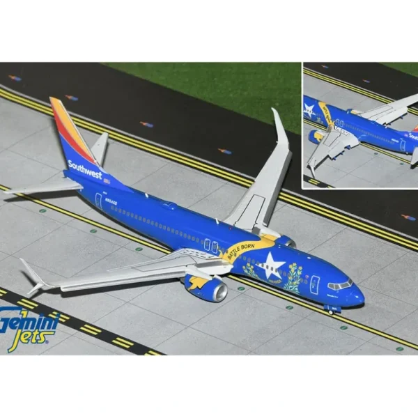 Gemini Jets G2SWA1267F 1:200 Southwest Boeing 737-800 "Nevada One" (Flaps Down) - Miniature Marvels: Airplane Models & Painted Dice* Airplane Model