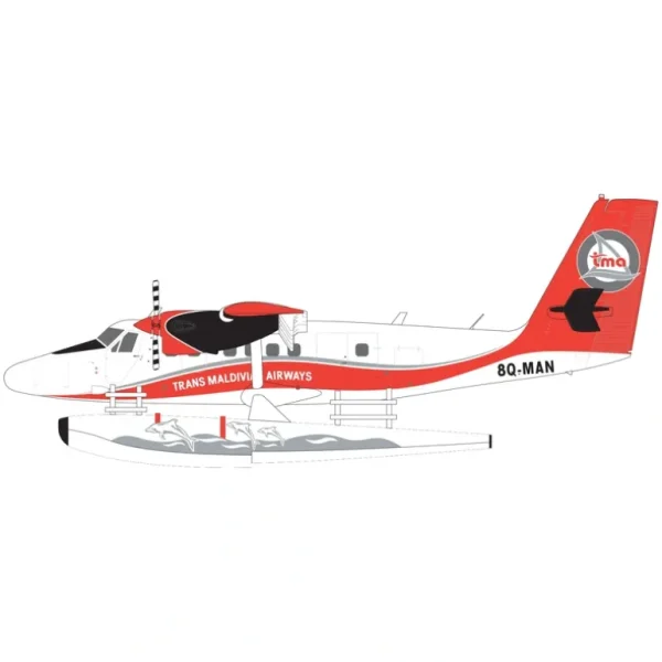 Gemini Jets G2TMW1036 1:200 Trans Maldivian Airways DHC 6-300 - Miniature Marvels: Airplane Models & Painted Dice* Airplane Model