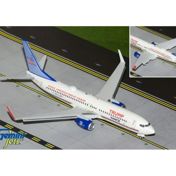 Gemini Jets G2TRU1372F 1:200 Trump-Vance Campaign B737-800W N917XA (flaps down) - Miniature Marvels: Airplane Models & Painted Dice* Airplane Model