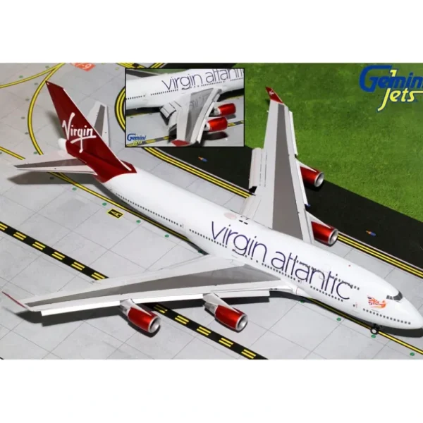 Gemini Jets G2VIR766F 1:200 Virgin Atlantic Boeing 747-400 (Flaps Down) - Miniature Marvels: Airplane Models & Painted Dice* Airplane Model