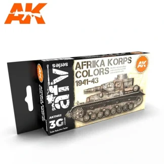 Best Sale 3Gen Acrylics: Afrika Korps Colors 1941-43 LTG AK-11652 - Miniature Marvels: Airplane Models & Painted Dice Paint