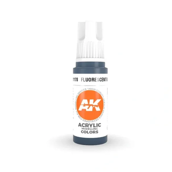 Shop 3Gen Acrylics: Fluorescent Blue - Standard LTG AK-11178 - Miniature Marvels: Airplane Models & Painted Dice Paint