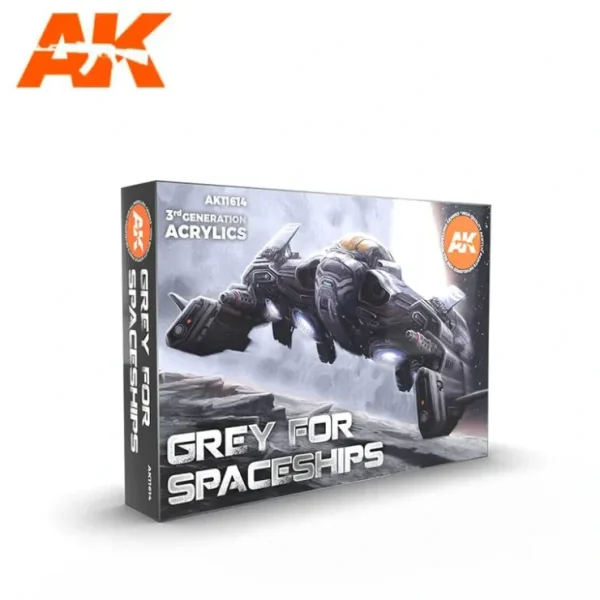 Clearance 3Gen Acrylics: Grey for Spaceships LTG AK-11614 - Miniature Marvels: Airplane Models & Painted Dice Paint