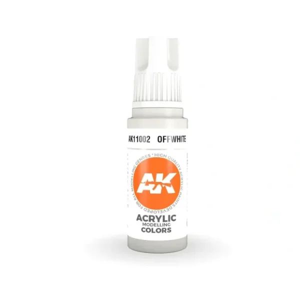 New 3Gen Acrylics: Off-White - Standard LTG AK-11002 - Miniature Marvels: Airplane Models & Painted Dice Paint