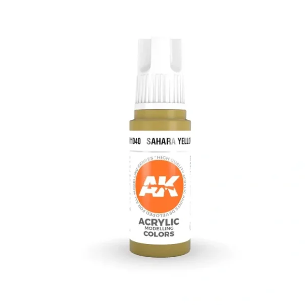 New 3Gen Acrylics: Sahara Yellow - Standard LTG AK-11040 - Miniature Marvels: Airplane Models & Painted Dice Paint