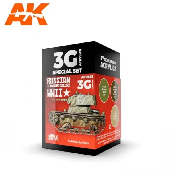 New 3Gen Acrylics: WWII Russian Standard Colors LTG AK-11665 - Miniature Marvels: Airplane Models & Painted Dice Paint