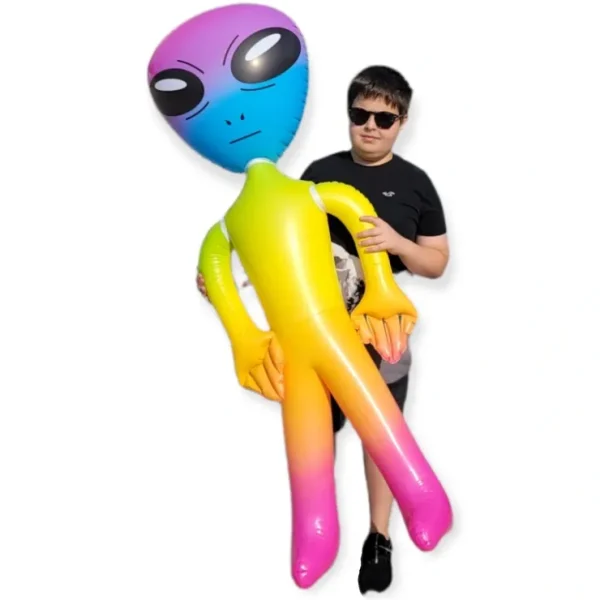 Shop 63" Giant Rainbow Alien Inflate Blow Up Inflatable UFO Prop Party Decoration - Miniature Marvels: Airplane Models & Painted Dice Egpull